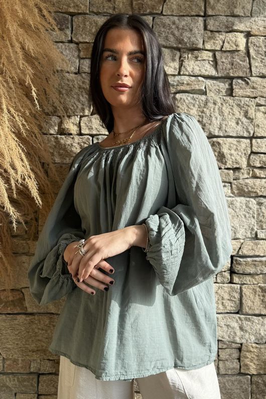 Sa Caleta Gypsy Top Khaki